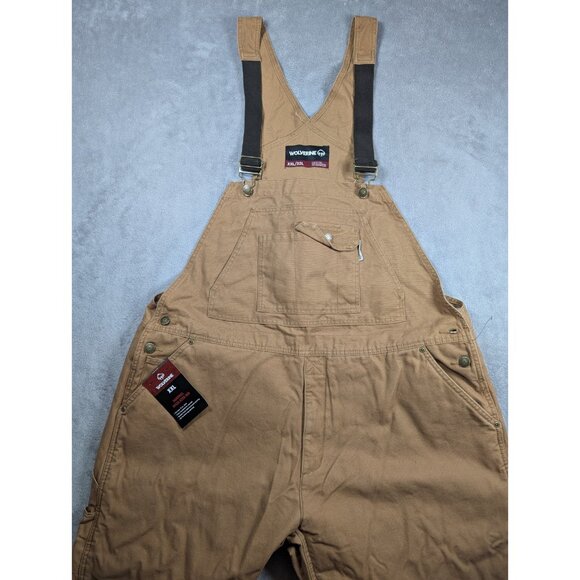 Wolverine Mens Sawmill Insulated Duck Bib Size 2XL Overalls Workwear Chore Barn - Picture 1 of 13